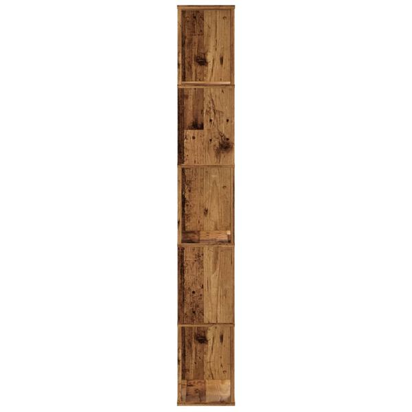 vidaXL Knihovna 5patrov&aacute; old wood 45x23,5x162,5 cm kompozitn&iacute; dřevo