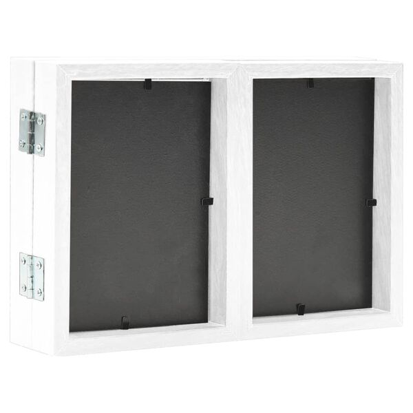 vidaXL Třídílný fotorámeček bílý 28 x 18 cm + 2 x (13 x 18 cm)