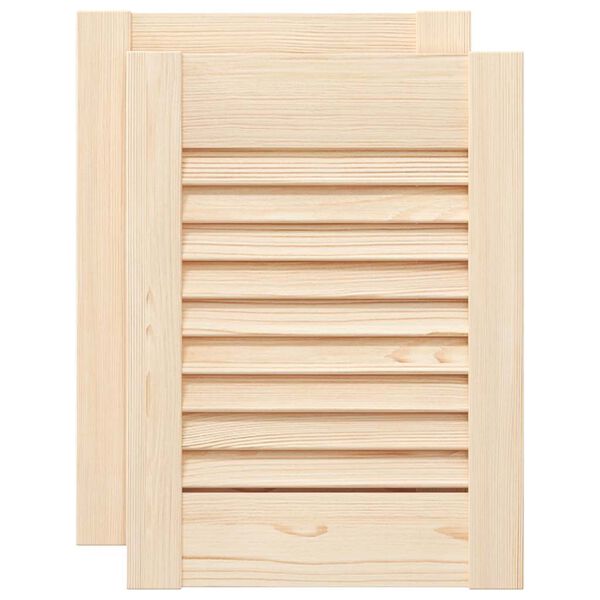 vidaXL Nábytková dvířka lamelový design 2 ks 39,5x29,5 cm borovice