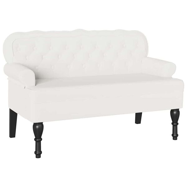 vidaXL Chesterfield lavice Bílá 119,5 x 64,5 x 75 cm Umělá kůže