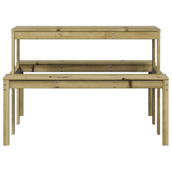 vidaXL Piknikový stůl 110 x 134 x 75 cm impregnovaná borovice