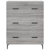 vidaXL Skříň highboard šedá sonoma 69,5 x 34 x 180 cm kompozitní dřevo