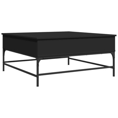 vidaXL Konferenční stolek černý 95 x 95 x 45 cm kompozitní dřevo a kov