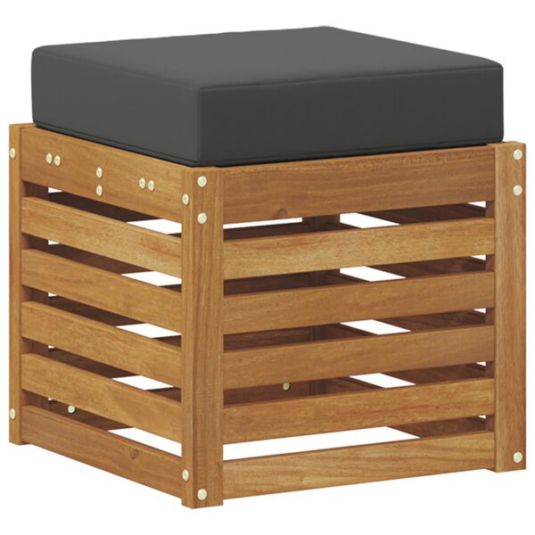 vidaXL Lavice 2 Kus Přirozen&aacute; a Anthracitov&aacute; Masivn&iacute; ak&aacute;tov&eacute; dřevo