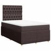 vidaXL Box spring postel s matrac&iacute; tmavě hněd&aacute; 120x200 cm textil