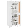 vidaXL Skř&iacute;ň highboard b&iacute;l&aacute; 69,5 x 34 x 180 cm kompozitn&iacute; dřevo