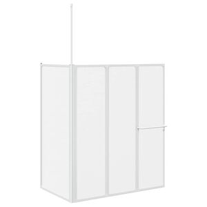 vidaXL Koupeln&aacute; z&aacute;stěna Ml&eacute;čn&eacute; 120 x 70 x 137 cm Hlin&iacute;k