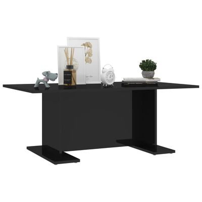 vidaXL Konferenční stolek černý vysoký lesk 103,5x60x40 cm dřevotříska