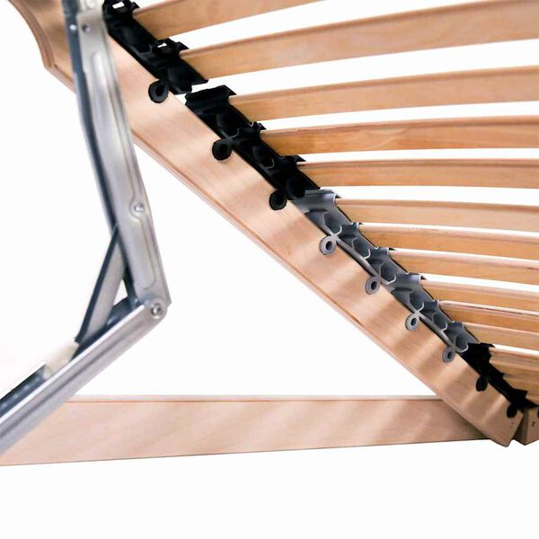 vidaXL Lamelov&yacute; ro&scaron;t Hněd&aacute; 140 x 190 cm Masivn&iacute; bukov&eacute; dřevo