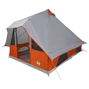 vidaXL Tipi stan 8m&iacute;stn&yacute; &Scaron;ed&aacute; a oranžov&aacute; taft
