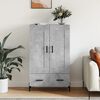 vidaXL Skř&iacute;ň highboard betonově &scaron;ed&aacute; 69,5x31x115 cm kompozitn&iacute; dřevo