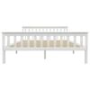 vidaXL Rám postele bílý masivní borové dřevo 160 x 200 cm