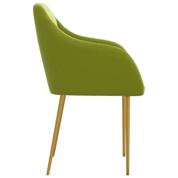 vidaXL J&iacute;deln&iacute; židle 4 ks světle zelen&eacute; samet