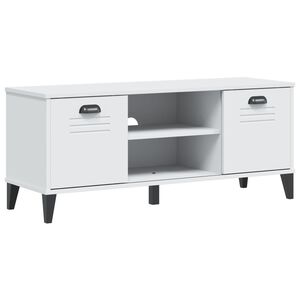 vidaXL Lavice s botn&iacute;kem VIKEN b&iacute;l&aacute; 106 x 35 x 45 cm kompozitn&iacute; dřevo