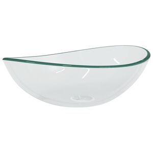 vidaXL Umyvadlo tvrzen&eacute; sklo 54,5 x 35 x 15,5 cm průhledn&eacute;