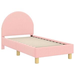 vidaXL R&aacute;m postele pro batole s čelem Růžov&aacute; 70 x 140 cm Ovč&iacute; l&aacute;tka