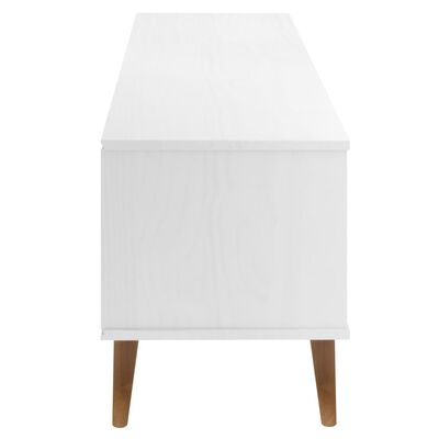 vidaXL TV stolek MOLDE bílý 158 x 40 x 49 cm masivní borové dřevo