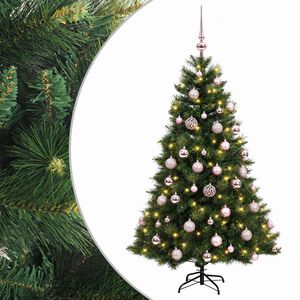 vidaXL Uměl&yacute; v&aacute;nočn&iacute; stromek s v&aacute;nočn&iacute;mi koulemi 120 cm 150 LED