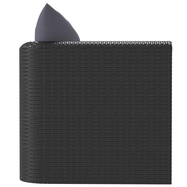 vidaXL Křeslo s podu&scaron;kami polyratan čern&eacute;