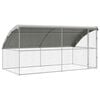 vidaXL Ps&iacute; kennel 2 pcs Stř&iacute;brn&aacute; 4 x 2 x 2 m Pozinkovan&aacute; ocel