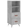 vidaXL Skř&iacute;ň highboard betonově &scaron;ed&aacute; 34,5x34x180 cm kompozitn&iacute; dřevo