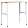 vidaXL Pracovn&iacute; stůl 100 x 60 x (71,5&ndash;98) cm masivn&iacute; dubov&eacute; dřevo