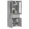 vidaXL Skř&iacute;ň highboard betonově &scaron;ed&aacute; 69,5x34x180 cm kompozitn&iacute; dřevo