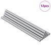vidaXL Z&aacute;vitov&aacute; tyč 12 ks Stř&iacute;brn&aacute; 6 x 135 mm Ocel
