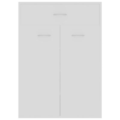 vidaXL Botník bílý 60 x 35 x 84 cm dřevotříska