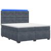 vidaXL Postel boxspring s matrac&iacute; s čelo Tmavě &scaron;ed&aacute; 200 x 200 cm Samet