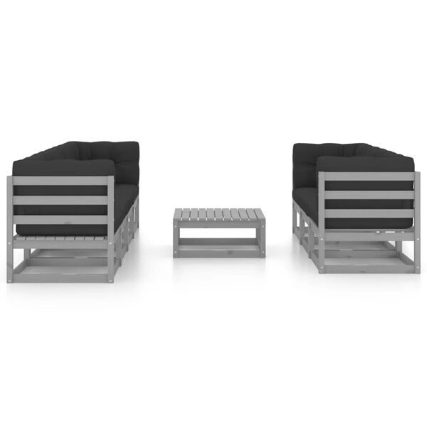 vidaXL 8d&iacute;ln&aacute; zahradn&iacute; sedac&iacute; souprava s podu&scaron;kami masivn&iacute; borovice