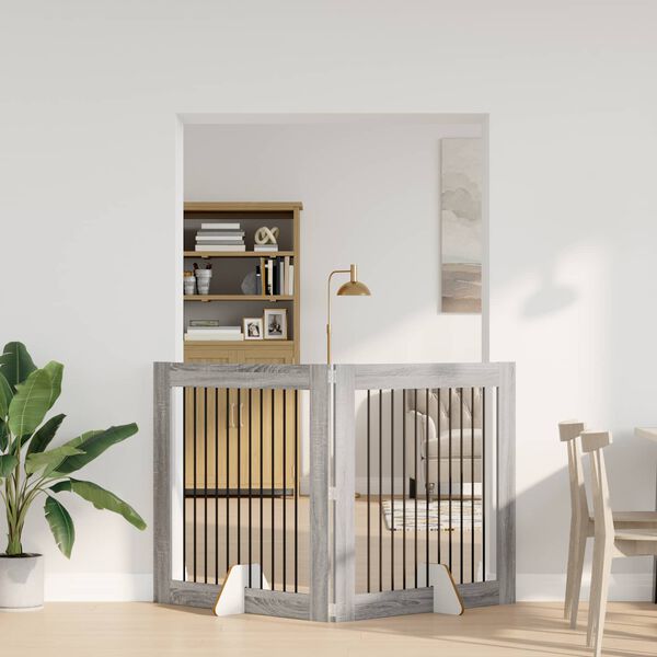 vidaXL Hři&scaron;tě pro psy 2 pcs &Scaron;ed&aacute; Sonoma 100 x 100 cm Pozinkovan&aacute; ocel