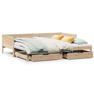 vidaXL V&aacute;lenda s přist&yacute;lkou a z&aacute;suvkami bez matrace 80x200 cm