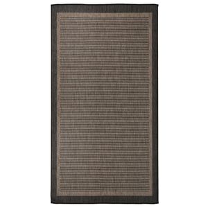 vidaXL Venkovn&iacute; hladce tkan&yacute; koberec 80x150 cm tmavě hněd&aacute;