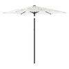 vidaXL Zahradn&iacute; slunečn&iacute;k s ocelovou tyč&iacute; b&iacute;l&yacute; 223 x 223 x 213 cm