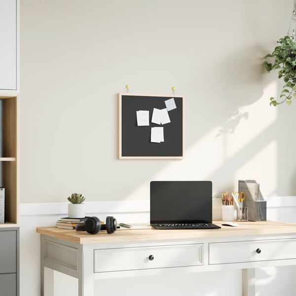 vidaXL Kř&iacute;dov&aacute; tabule r&aacute;mem masivn&iacute;ho borovicov&eacute;ho dřeva čern&aacute; 40x40cm