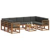 vidaXL Venkovn&iacute; pohovkov&aacute; souprava 10 pcs Přirozen&aacute; a Anthracitov&aacute;