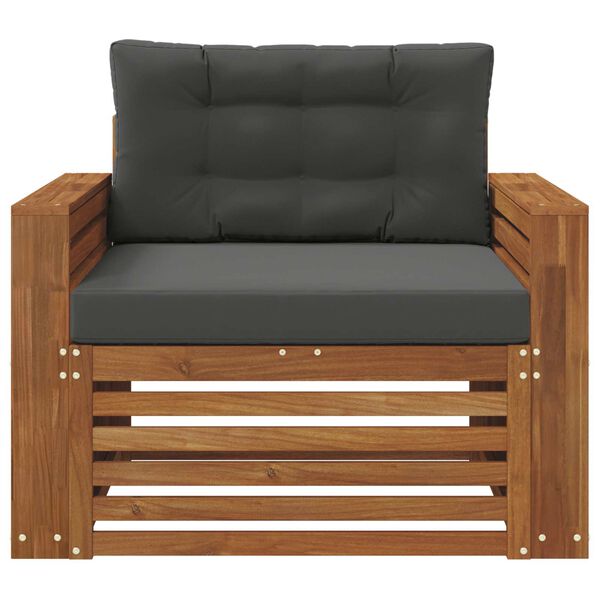 vidaXL Venkovn&iacute; pohovkov&aacute; souprava Masivn&iacute; ak&aacute;ciov&eacute; dřevo a polyester