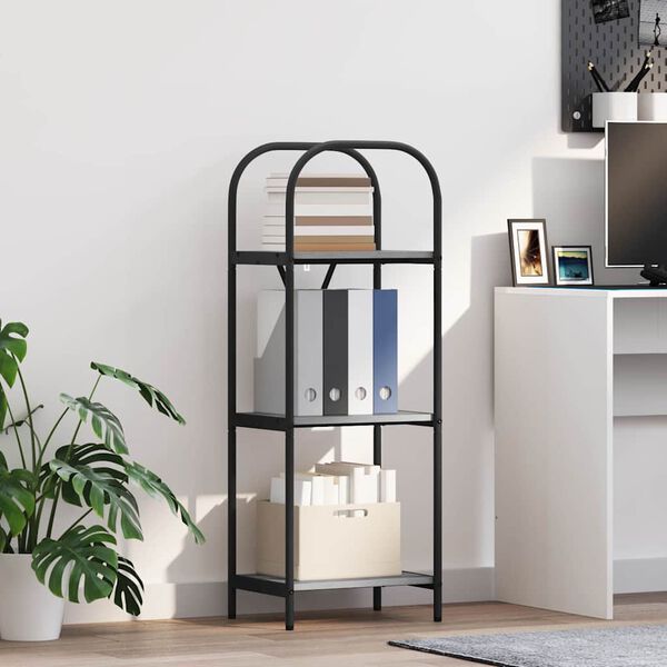 vidaXL Knihovna &Scaron;ed&aacute; Sonoma 40 x 30 x 109 cm Kompozitn&iacute; dřevo