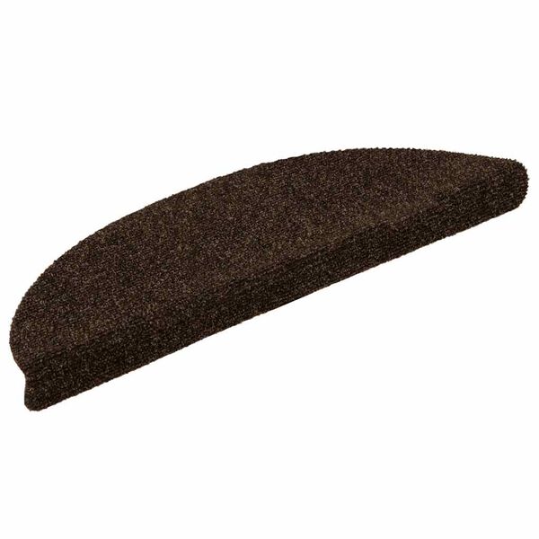 vidaXL Schodov&eacute; rohože samolepic&iacute; 20 ks 56 x 17 x 3 cm hněd&eacute; půlkulat&eacute;
