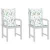 vidaXL Podu&scaron;ky na židli s n&iacute;zk&yacute;m opěradlem 2 ks vzor listů textil