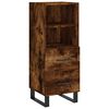 vidaXL Skř&iacute;ň highboard kouřov&yacute; dub 34,5 x 34 x 180 cm kompozitn&iacute; dřevo