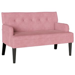 vidaXL Chesterfield lavice Růžov&aacute; 112 x 65,5 x 75 cm samet