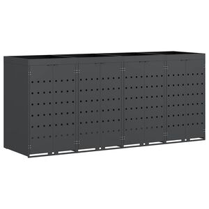 vidaXL &Uacute;ložn&yacute; box na 4 popelnice Antracit 272 x 77,5 x 121,5 cm