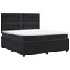 vidaXL Postel boxspring s matrac&iacute; s čelo Čern&aacute; 200 x 200 cm Samet