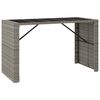 vidaXL Barov&yacute; stůl se skleněnou deskou &scaron;ed&yacute; 185x80x110 cm polyratan