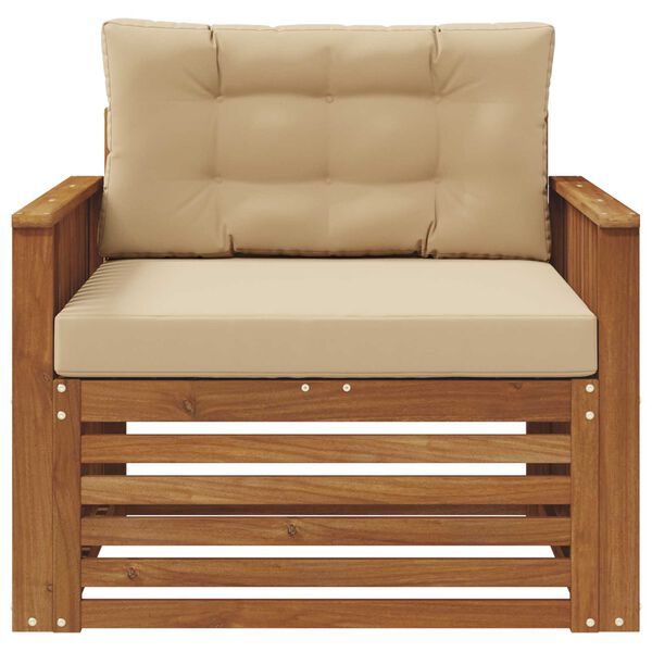 vidaXL Venkovn&iacute; pohovkov&aacute; souprava Masivn&iacute; ak&aacute;ciov&eacute; dřevo a polyester