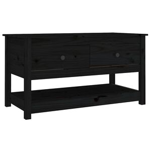 vidaXL Konferenčn&iacute; stolek čern&yacute; 102 x 49 x 55 cm masivn&iacute; borov&eacute; dřevo