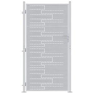 vidaXL Zahradn&iacute; br&aacute;na 85 x 174 cm Nerezov&aacute; ocel Stř&iacute;brn&aacute; Zamykateln&eacute;