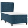 vidaXL Box spring postel s matrac&iacute; tmavě modr&aacute; 90x200 cm samet